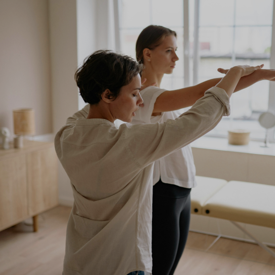 Guided Qi Gong and movement session at a Pelagus retreat