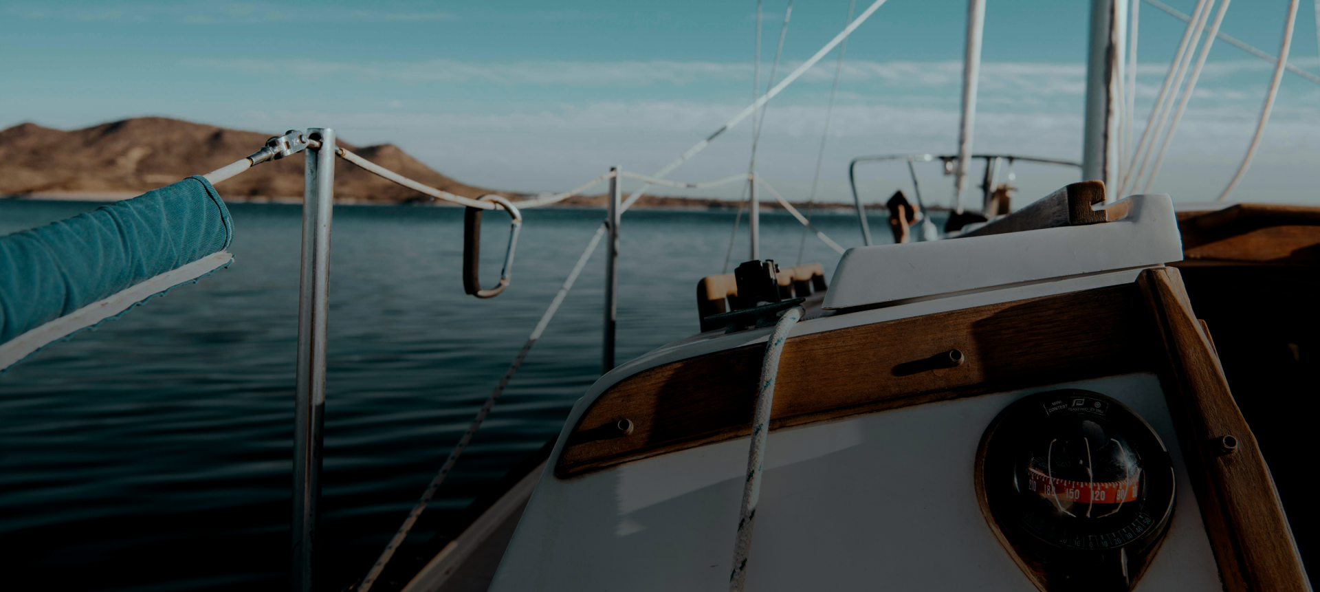 Sailing yacht rigging against the sky