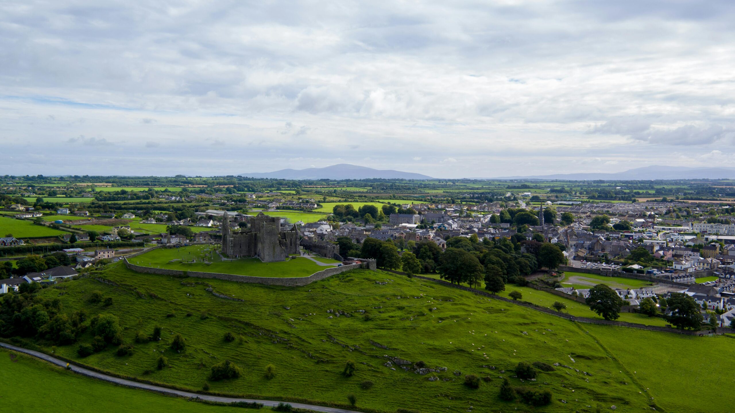 An Irish town nestled in a green valley