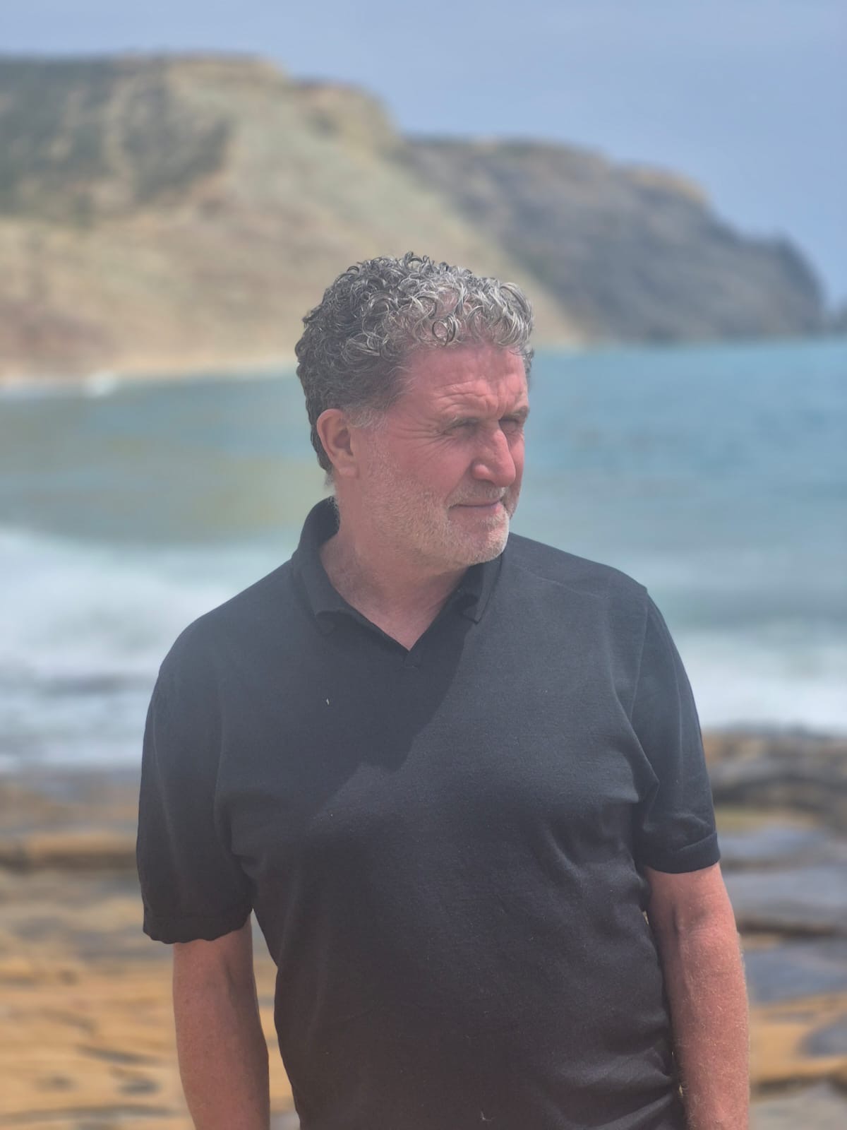 Colin Healy, Co-Founder of Pelagus Vitae, outdoors on the Irish coast